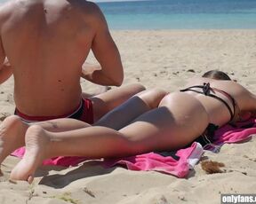 Mia Natalia Takes a Cumshoot on a Public Beach from Western_guy