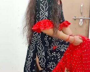 Indian bhabhi changing clothes in her room