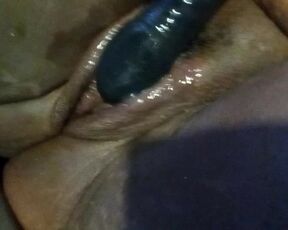 Ebony masturbation while friend in shower