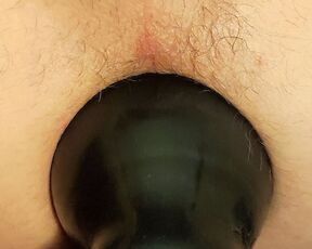 Orgasm and Inflatable Anal Dilator for My Naughty Husband